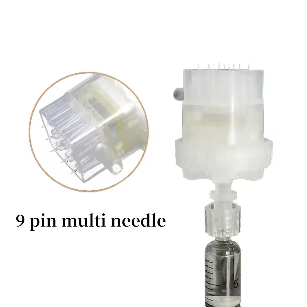 Premium Korea Beauty Injection Microneedles 0-2 mm Adjustable Crystal 9 Pins Multi Needles 21pcs/box image 5