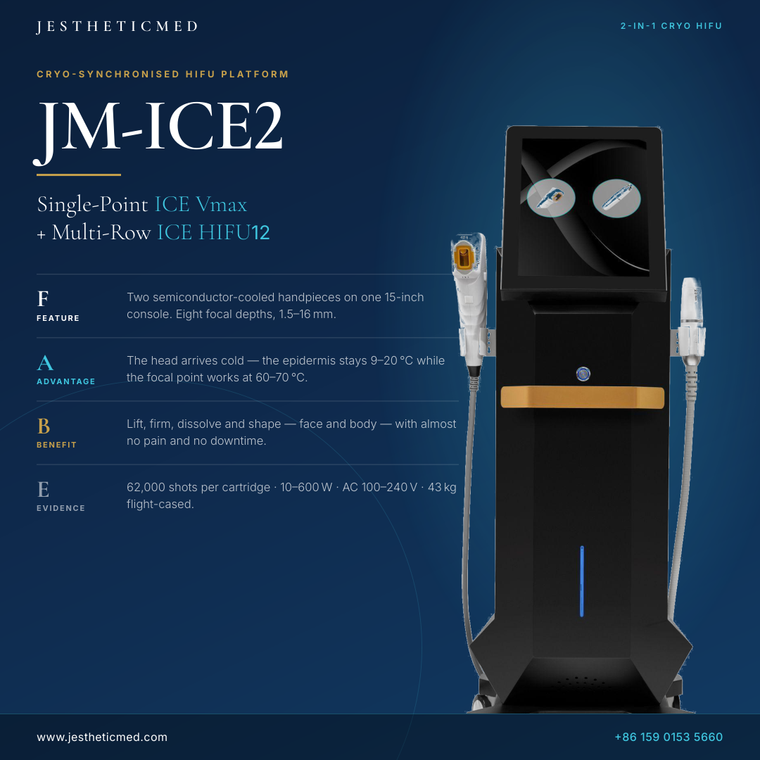 2 in 1 Ice HIFU Machine 12 Lines Cryo Freezing HIFU Face Lift Body Slimming Vmax Ultrasound Equipment