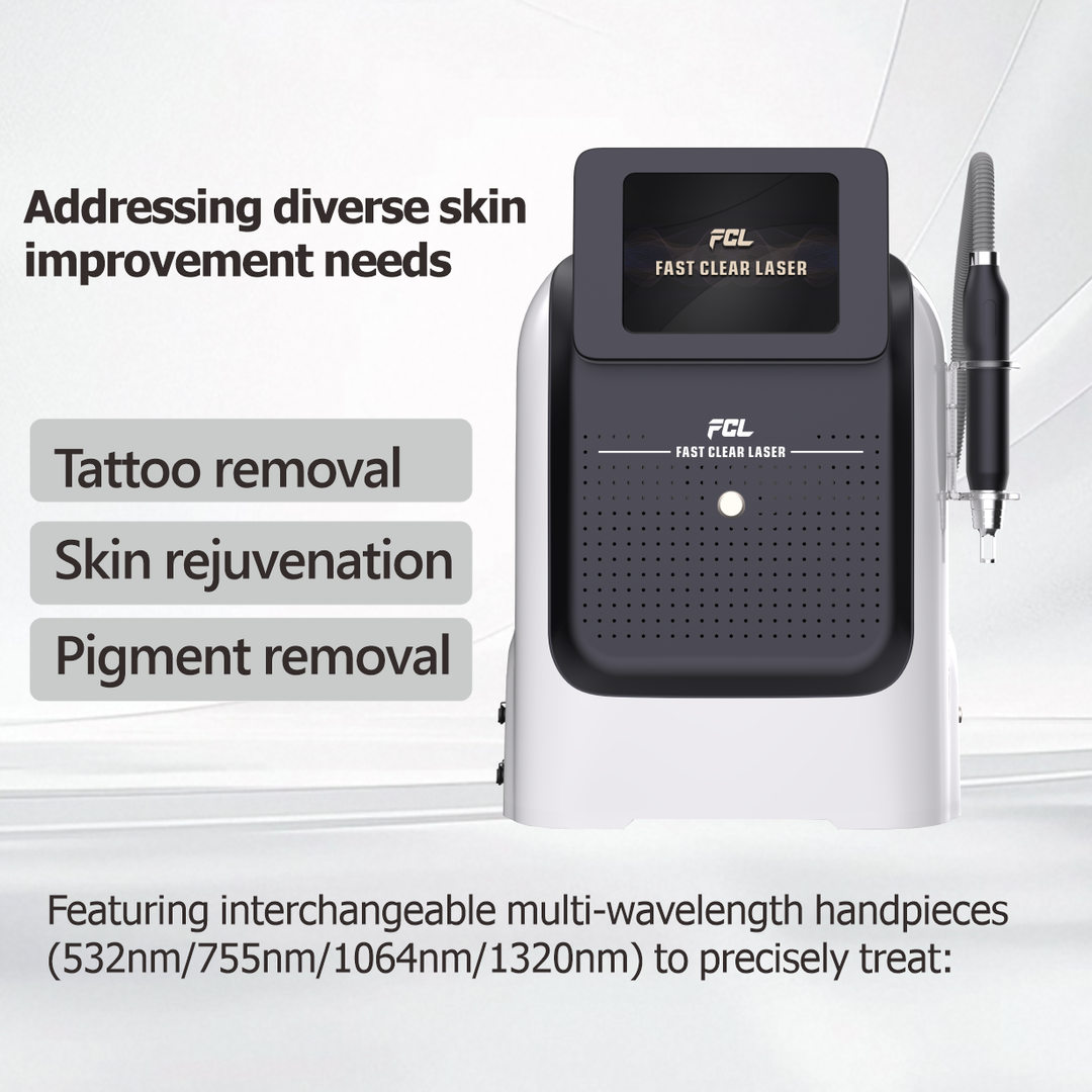 Professional Picosecond Laser Tattoo Removal & Skin Rejuvenation Machine – 532nm / 755nm / 1064nm / 1320nm