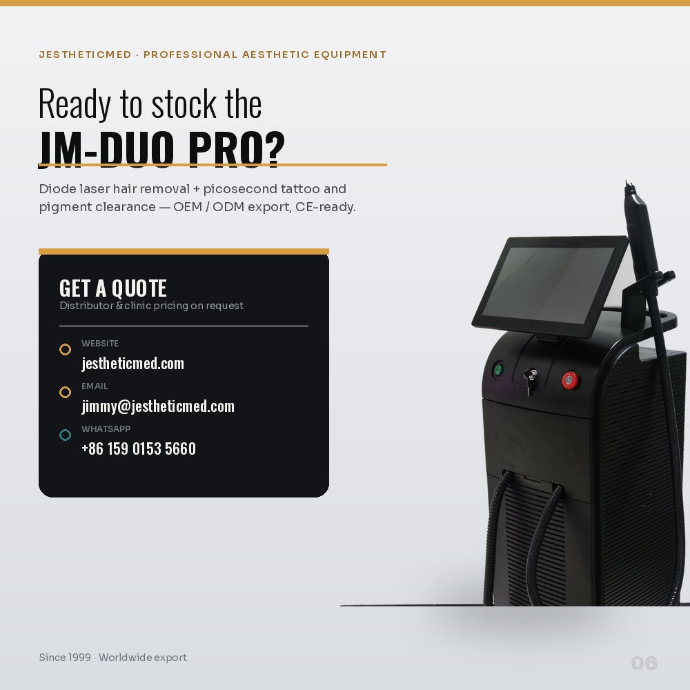 Jestheticmed 7-in-1 Laser Platform | Diode + Q-Switched Nd:YAG | Hair Removal, Tattoo Removal, Pigmentation & Carbon Peel