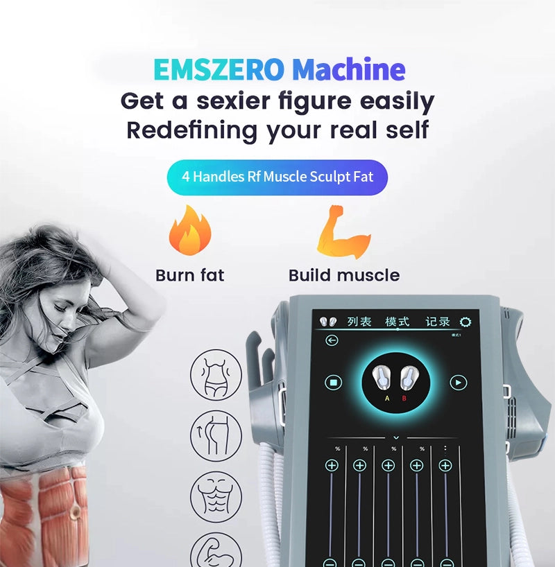 Portable 4 Handles EMS Body Sculpt Body Contouring Slimming Device