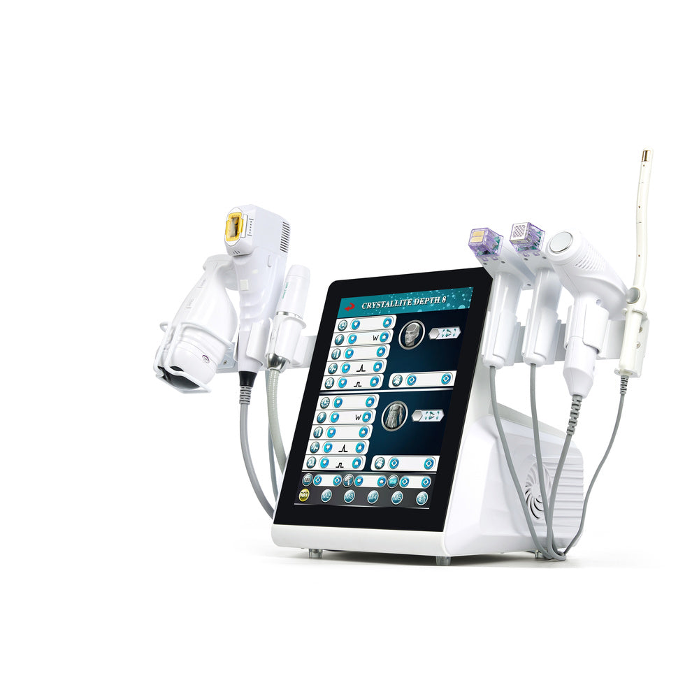Multifunctional FRZHIFU EMRF M8 7-in-1 — VMax HIFU + Multi-HIFU + Morpheus8 + Liposuction Slimming + Ice Hammer + Vaginal Rejuvenation