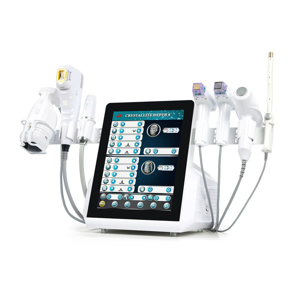Multifunctional FRZHIFU EMRF M8 7-in-1 — VMax HIFU + Multi-HIFU + Morpheus8 + Liposuction Slimming + Ice Hammer + Vaginal Rejuvenation