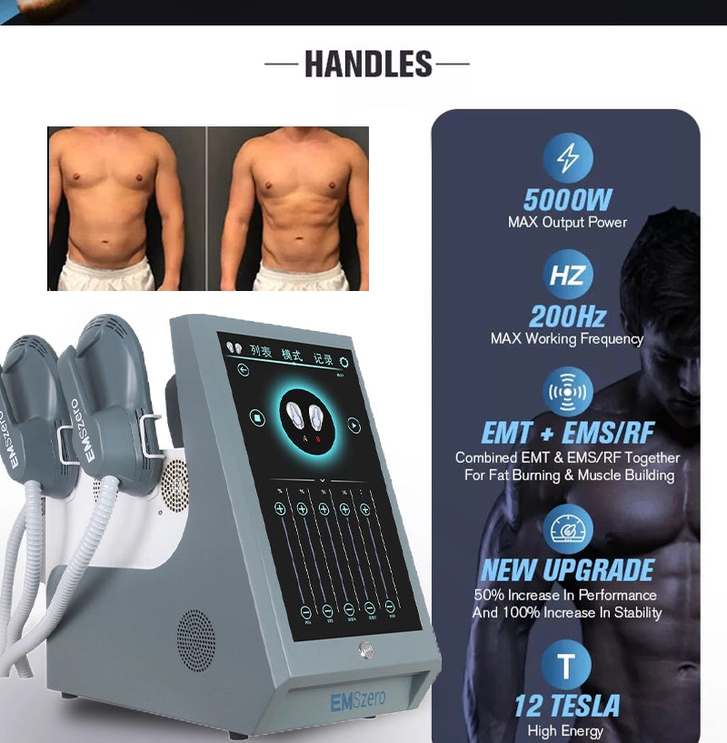 Portable 4 Handles EMS Body Sculpt Body Contouring Slimming Device