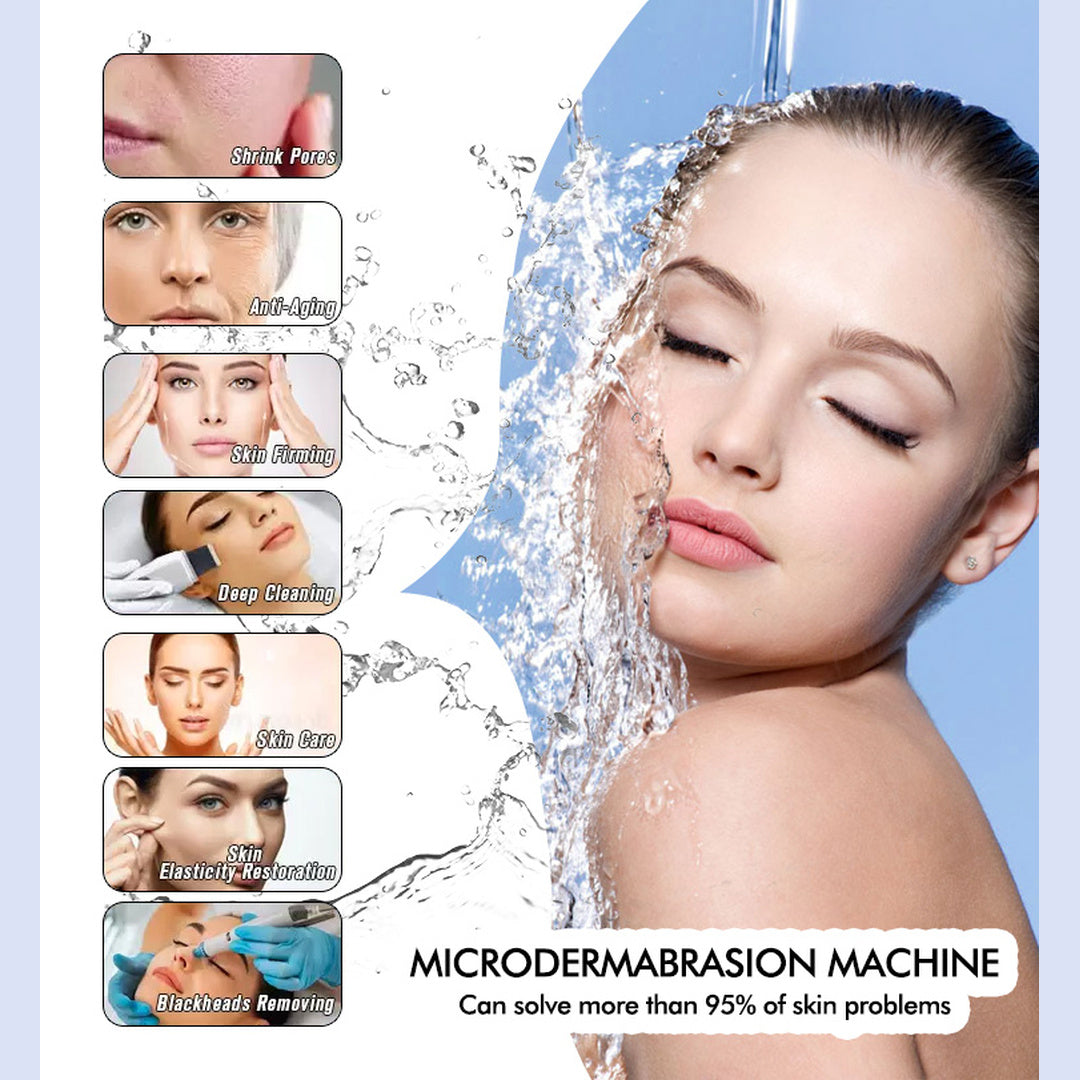 Professional 8 in 1 Diamond Microdermabrasion Machine High Frequency Skin Peeling & Vacuum Spray Skin Aanlyzer