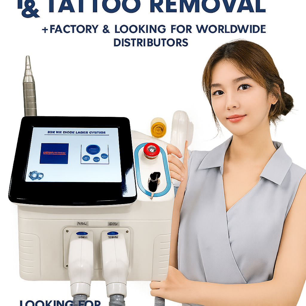 2 in 1 Laser Hair Removal and ND YAG Tattoo Removal Laser