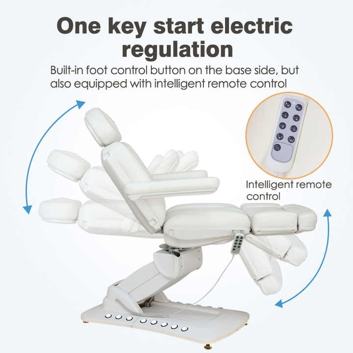 Hot Sale 3/4 Motors Electric Treatment Bed with Foot Control