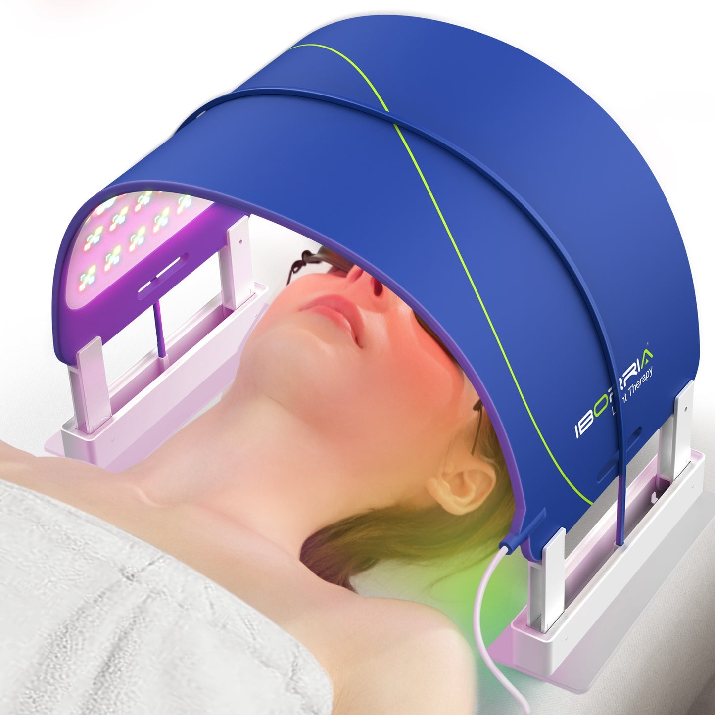 jesttheitcmed SPECTRA LED LightTherapy Panel - 5-Wavelength Red650nm Blue 460nm Green 525nm Amber590nm Near-Infrared 940nm, FullFace & Body Photon Panel, Medical-Grade Silicone, Portable HomeDevice
