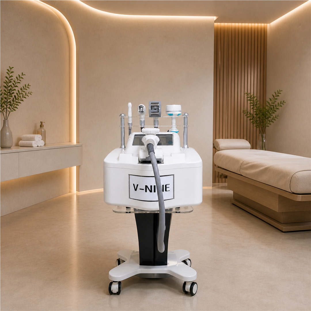 JM-V9 Contour 5-in-1 Vacuum Roller RF & 40kHz Cavitation Body Shaping Machine