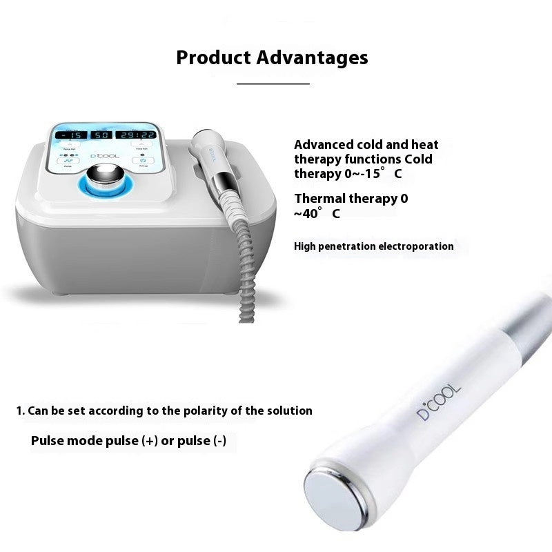 Korean Electroporation Dcool Infusion Instrument Beauty Salon Ice Hammer Cold Compress Instrument Ice Guide Ion Electroporation Radio Frequency Beauty Instrument