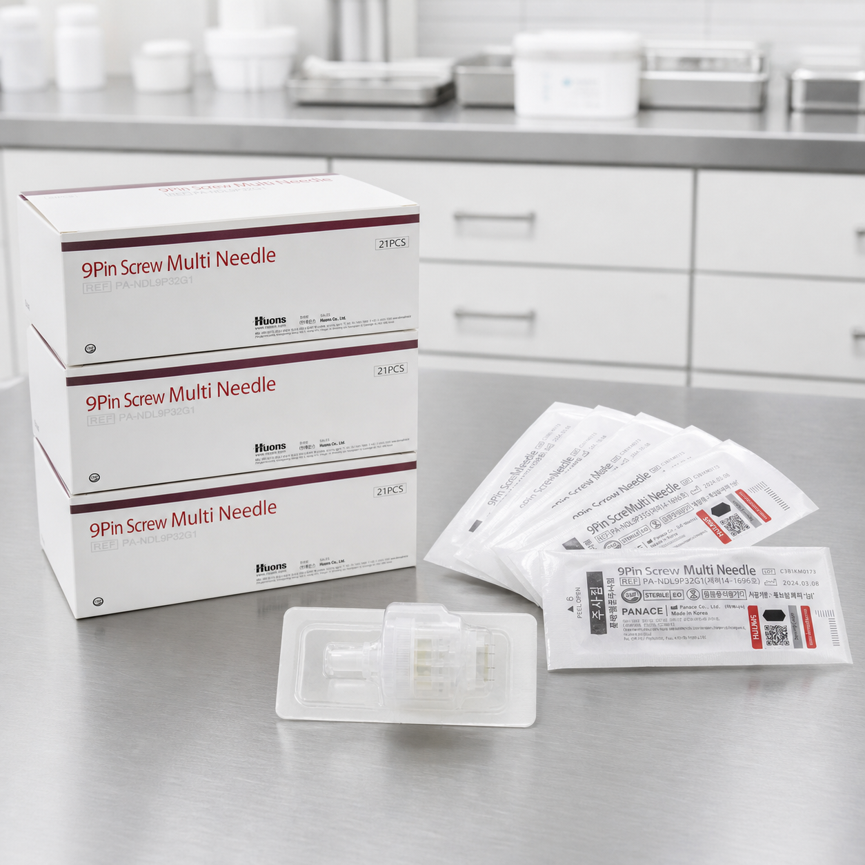 9-Pin Screw Multi-Needle Cartridge — 21 Pieces per Box