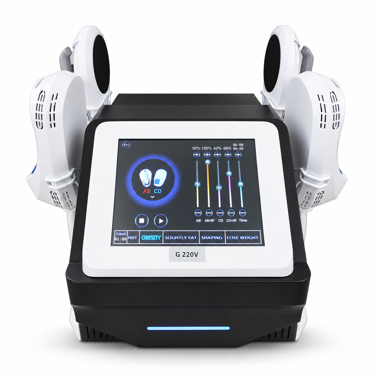 Portable EMS Body Sculpt RF 4 Handles Slimming Body Shape Professional Device