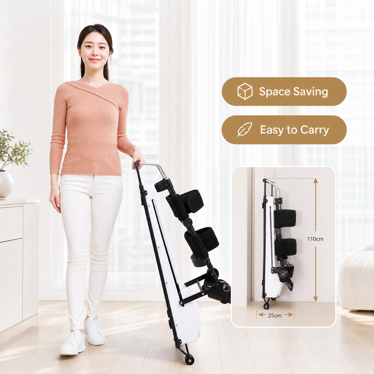 Medical knee joint CPM (Continuous Passive Motion) rehabilitation equipment helps improve recovery and mobility, offering exercises designed to strengthen knee flexion.