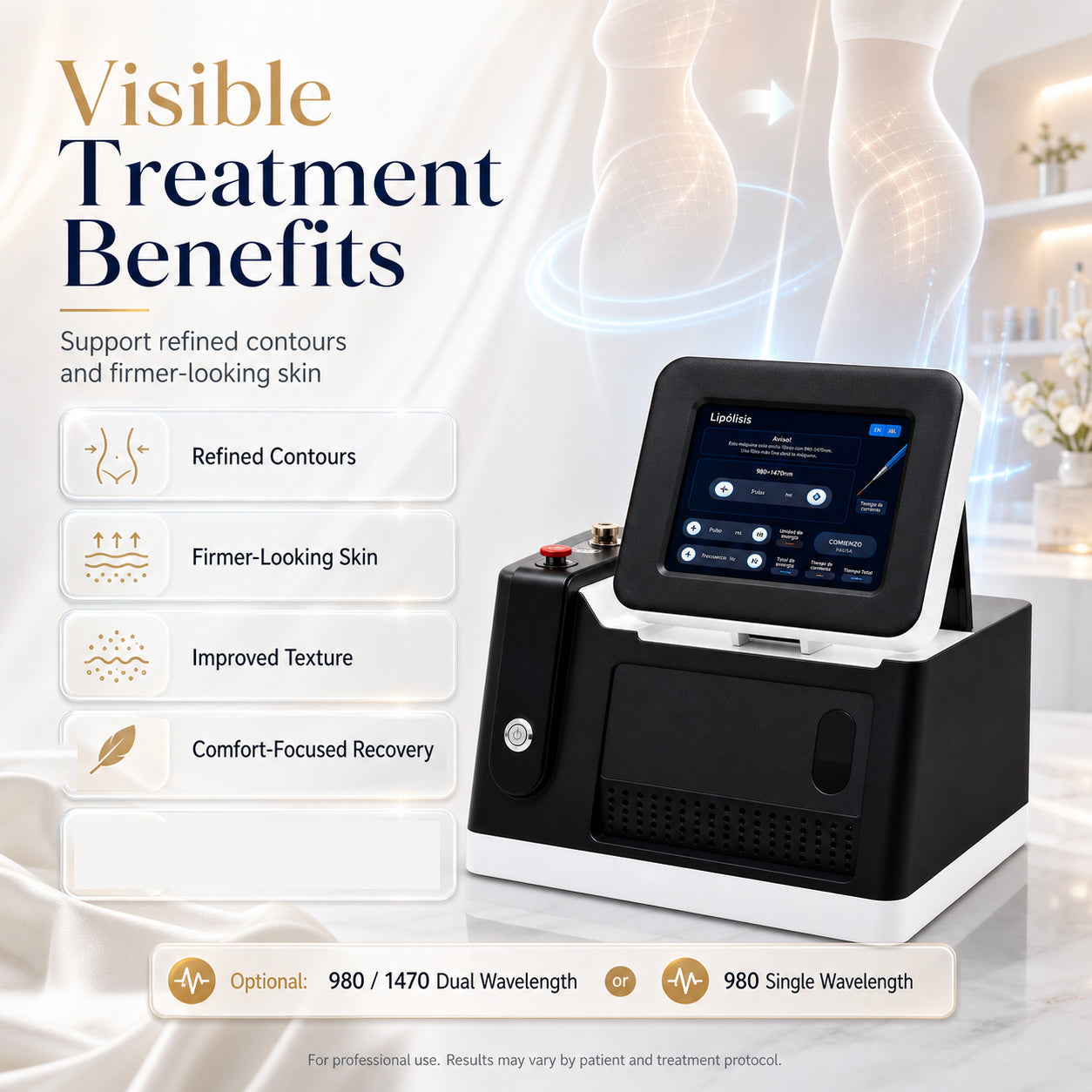 980nm / 1470nm Dual Wavelength Diode Laser Machine for Body Contouring