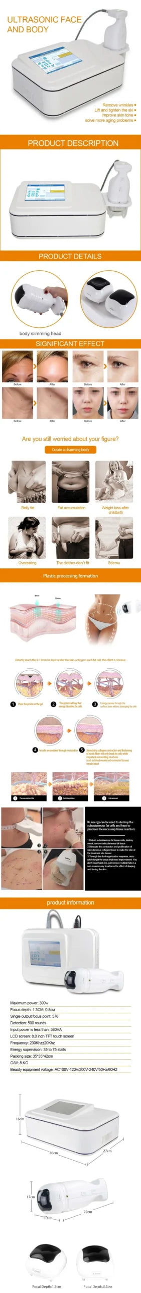 Professional Body Sculpting Fat Reduce Machine Liposonix weight loss device for Salon Body Slimming Machine