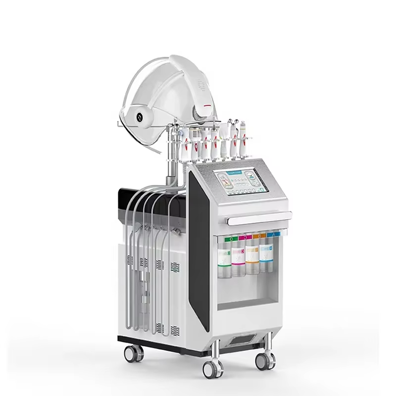 10 in 1 Facial Deep Cleaning Tightening Aqua Peeling Blackhead Removal with Oxygen Mask Skin Care Deep Cleaning Spa Machine