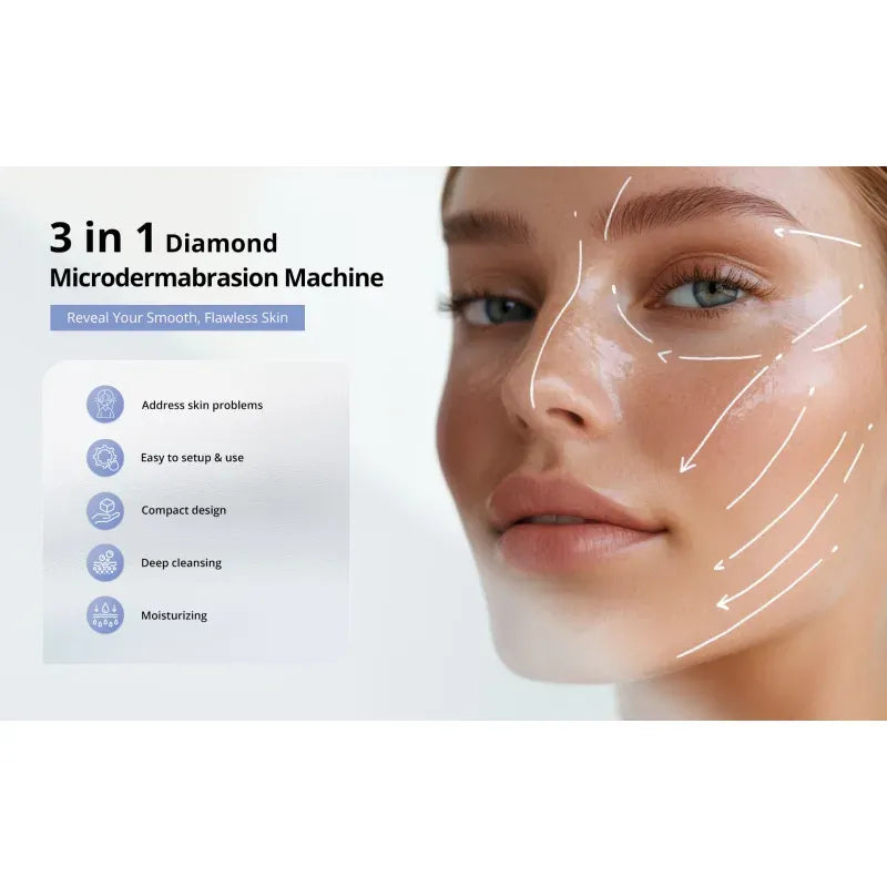 Professional 3-in-1 Diamond Microdermabrasion System