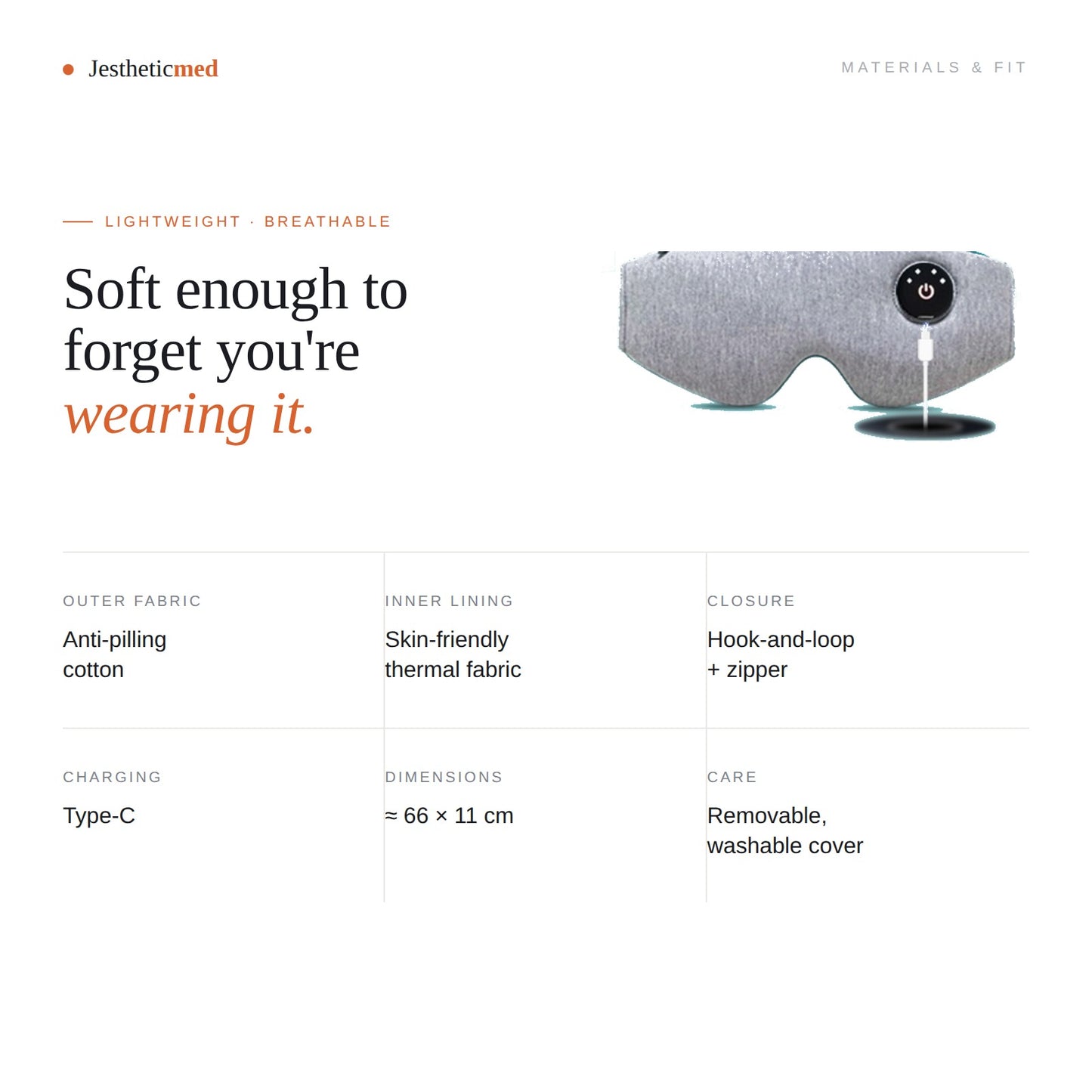Wireless Steam Eye Mask USB Rechargeable | Graphene Heated Eye Wrap  for Sleep, Stress & Eye Fatigue Relief | Hot Compress Ey