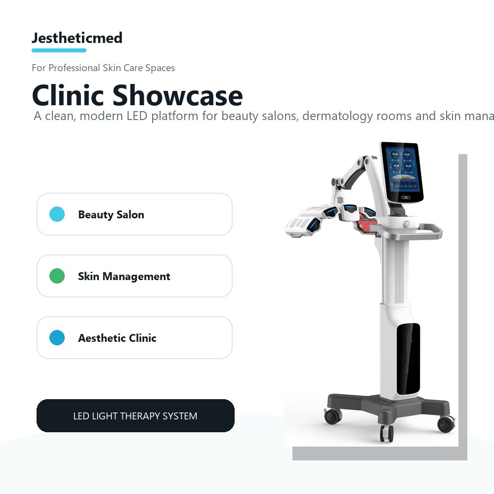 Jestheticmed KN-7000L is a professional LED light therapy system designed for aesthetic clinics, beauty salons, and skin management centers